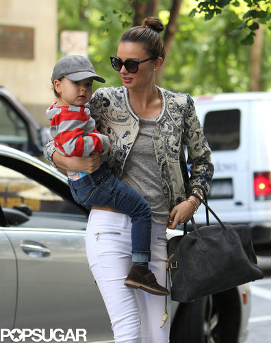 Miranda Kerr Spends the Morning With Her Tiny Techie, Flynn Bloom Miranda Kerr Spends the Morning With Her Tiny Techie, Flynn Bloom