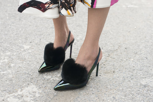 We heart these fuzzy heels.
We heart these fuzzy heels.