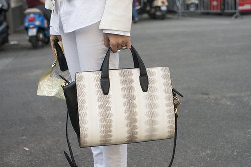 Joanna Hillman's Alexander Wang bag was the perfect complement to her all-white ensemble.
Joanna Hillman's Alexander Wang bag was the perfect complement to her all-white ensemble.