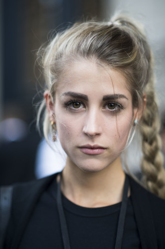 This braided ponytail puts Rapunzel to shame, and we can't get enough of this street stylers bold brows, too.
Source: Le 21ème | Adam Katz Sinding
This braided ponytail puts Rapunzel to shame, and we can't get enough of this street stylers bold brows, too.
Source: Le 21ème | Adam Katz Sinding