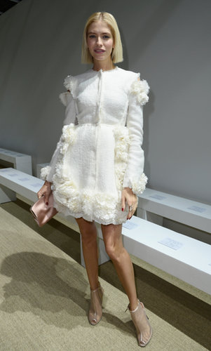 Elena Perminova softened things up in an airy white design at the Giambattista Valli Paris Fashion Week show.
Elena Perminova softened things up in an airy white design at the Giambattista Valli Paris Fashion Week show.