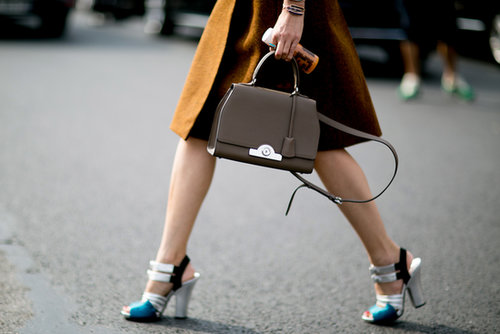 Caroline Issa carried a classic handbag — but stomped around in statement heels.
Caroline Issa carried a classic handbag — but stomped around in statement heels.