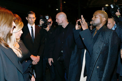 Kanye West took a photo of Kim Kardashian at the Givenchy show on Sunday.
Kanye West took a photo of Kim Kardashian at the Givenchy show on Sunday.