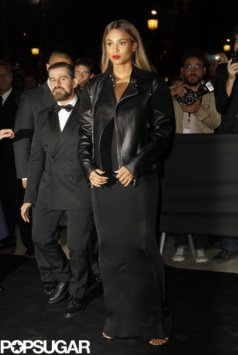 Ciara was fierce in all black, including a cool leather biker jacket, at the Mademoiselle C Paris premiere.
Ciara was fierce in all black, including a cool leather biker jacket, at the Mademoiselle C Paris premiere.
