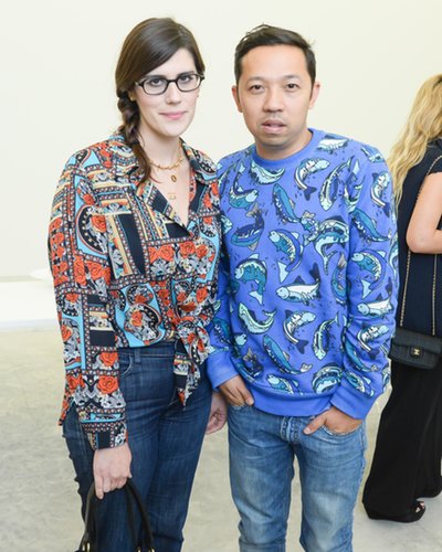 Fellow designers Laura Mulleavy and Humberto Leon supported Delfina Delettrez at the designer's presentation in Paris.
Fellow designers Laura Mulleavy and Humberto Leon supported Delfina Delettrez at the designer's presentation in Paris.