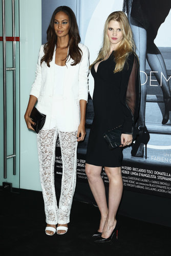 Joan Smalls and Lara Stone worked their Givenchy by Riccardo Tisci designs at the Mademoiselle C afterparty.
Joan Smalls and Lara Stone worked their Givenchy by Riccardo Tisci designs at the Mademoiselle C afterparty.