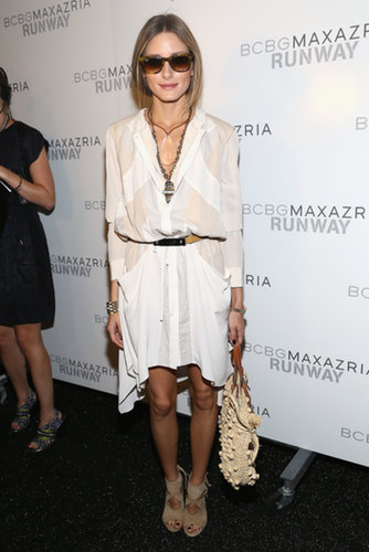 The easiest way to add shape to an easy Summer dress? Cinch it with a belt, as Olivia did at BCBG Max Azria.
The easiest way to add shape to an easy Summer dress? Cinch it with a belt, as Olivia did at BCBG Max Azria.