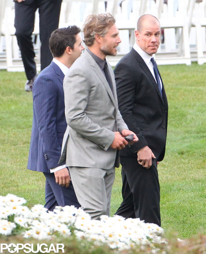 Eric Johnson hung out with wedding guests.
Eric Johnson hung out with wedding guests.