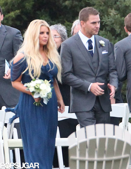Jessica Simpson acted as a bridesmaid for her friend Lauren Auslander's wedding in Rhode Island.
Jessica Simpson acted as a bridesmaid for her friend Lauren Auslander's wedding in Rhode Island.