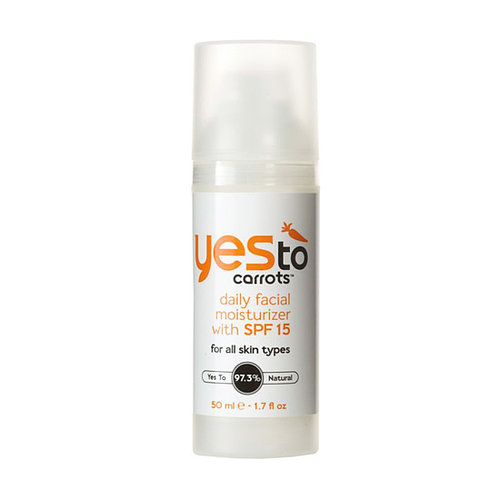 Yes to Carrots Facial Moisturizer ($8) not only plumps skin, but also protects with SPF.
Yes to Carrots Facial Moisturizer ($8) not only plumps skin, but also protects with SPF.