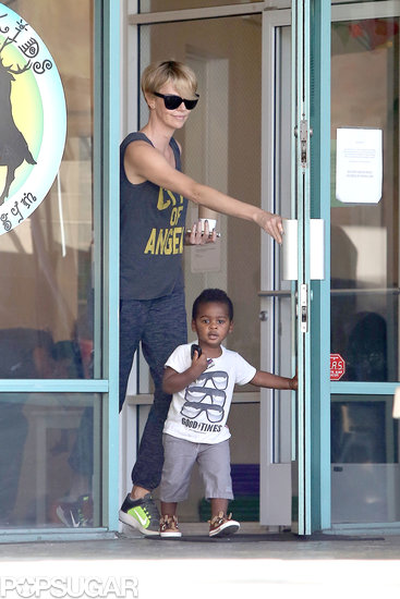 Charlize Theron and her son, Jackson, spent the afternoon at a gym in LA.
Charlize Theron and her son, Jackson, spent the afternoon at a gym in LA.