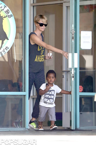 Charlize Theron and her son, Jackson, spent the afternoon at a gym in LA.
Charlize Theron and her son, Jackson, spent the afternoon at a gym in LA.