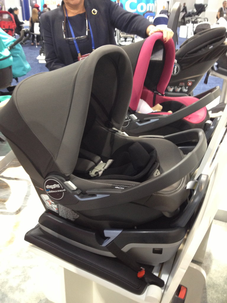 Peg Perego's Promo Viaggio 4.35 is 2.2 pounds lighter than its previous version and has a new "Right Tight" fastening system to ensure that the base is installed as snugly as possible. 
