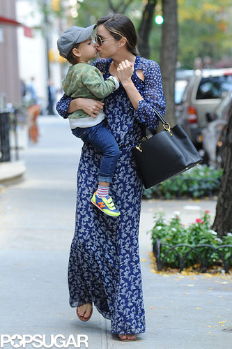 Miranda Kerr gave Flynn Bloom a kiss.
Miranda Kerr gave Flynn Bloom a kiss.