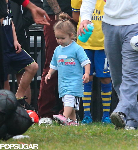 Harper Beckham's number-one fans, Victoria Beckham and David Beckham, watched her play soccer from the sidelines.
Harper Beckham's number-one fans, Victoria Beckham and David Beckham, watched her play soccer from the sidelines.