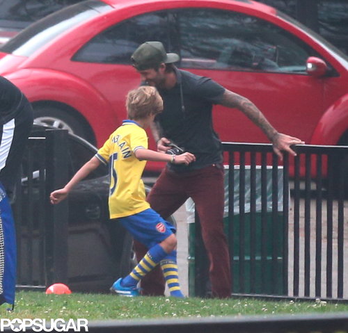 David Beckham and Cruz played soccer together.
David Beckham and Cruz played soccer together.