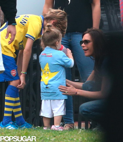 Harper Beckham went over to her mom, Victoria Beckham, after celebrating her soccer goal.
Harper Beckham went over to her mom, Victoria Beckham, after celebrating her soccer goal.