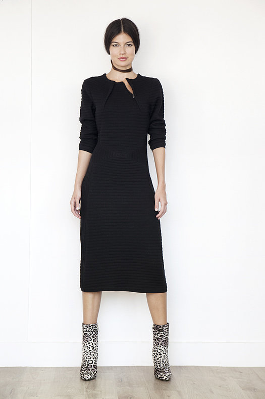 Ottoman Knit Merino Sweater Dress in Black ($695), Soho Pony Boot in Grey Leopard ($1,295)
Photo courtesy of Tamara Mellon
Ottoman Knit Merino Sweater Dress in Black ($695), Soho Pony Boot in Grey Leopard ($1,295)
Photo courtesy of Tamara Mellon