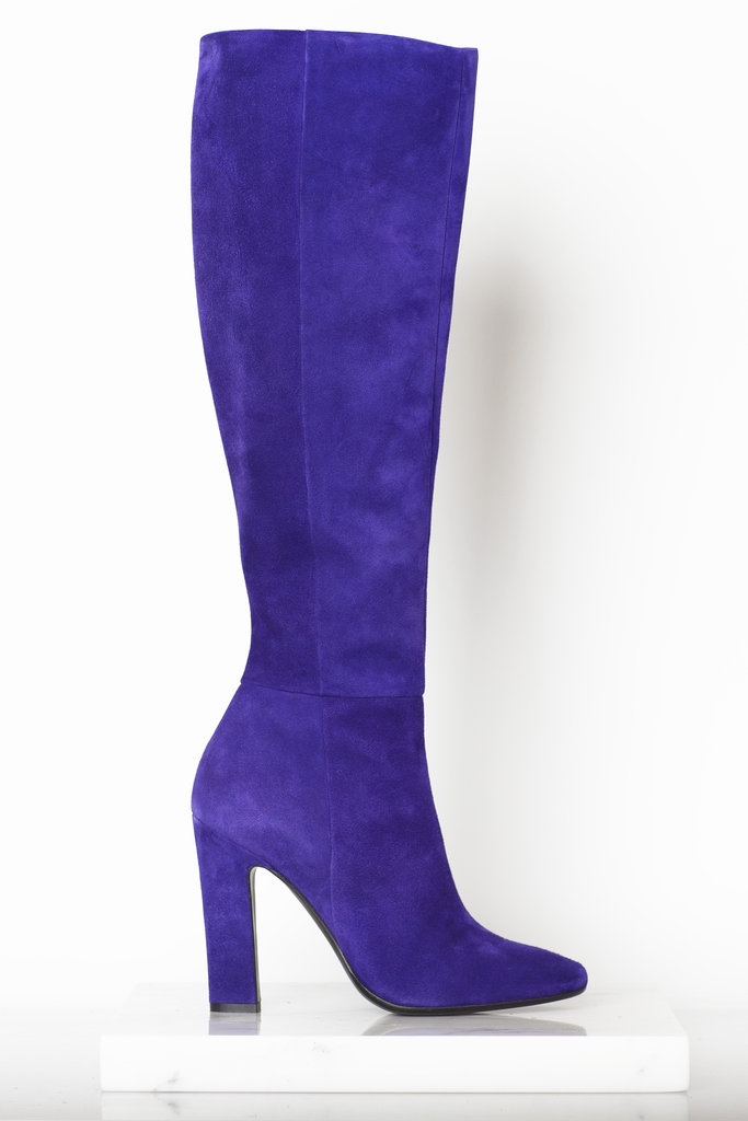 Why Not Suede Knee High Boot in Purple ($1,295)
Photo courtesy of Tamara Mellon
Why Not Suede Knee High Boot in Purple ($1,295)
Photo courtesy of Tamara Mellon