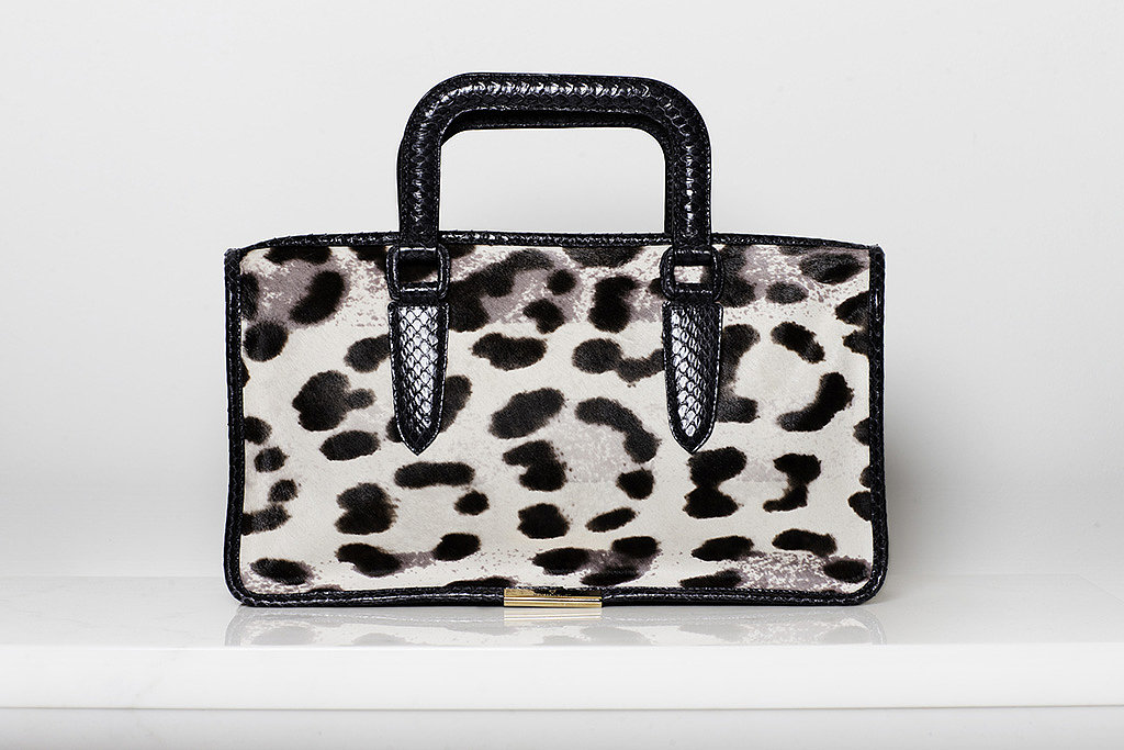 Diglam Pony Satchel in Grey/Cream Leopard ($1,195)
Photo courtesy of Tamara Mellon
Diglam Pony Satchel in Grey/Cream Leopard ($1,195)
Photo courtesy of Tamara Mellon