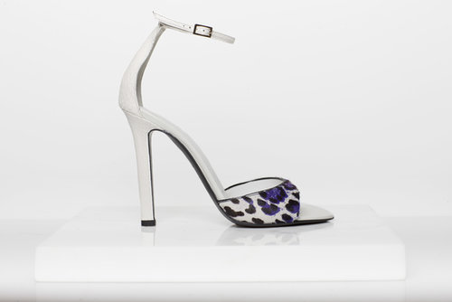 Wild Night Pony Sandal in Purple/Cream Leopard With Cream Watersnake Trim ($750)
Photo courtesy of Tamara Mellon
Wild Night Pony Sandal in Purple/Cream Leopard With Cream Watersnake Trim ($750)
Photo courtesy of Tamara Mellon