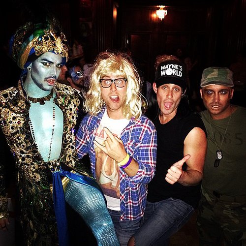 Lance Bass went as Garth from Wayne's World for Halloween, posing alongside Adam Lambert in his genie costume.
Source: Instagram user lancebass
Lance Bass went as Garth from Wayne's World for Halloween, posing alongside Adam Lambert in his genie costume.
Source: Instagram user lancebass