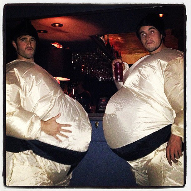 Josh Bowman rocked a sumo-wrestler suit for Halloween.
Source: Instagram user marcmalkin
Josh Bowman rocked a sumo-wrestler suit for Halloween.
Source: Instagram user marcmalkin
