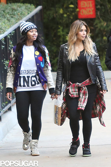 Kim Kardashian walked through the park next to Blac Chyna.
Kim Kardashian walked through the park next to Blac Chyna.