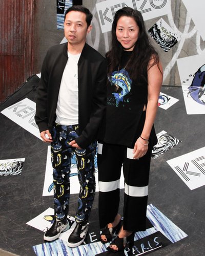 Kenzo's Umberto Leon and Carol Lim joined the revelers at the label's LA dinner.
Kenzo's Umberto Leon and Carol Lim joined the revelers at the label's LA dinner.