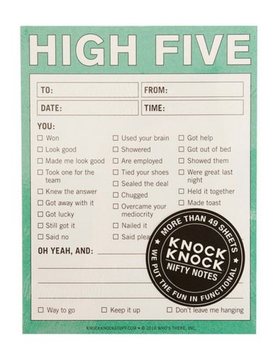 High Five Notepad High Five Notepad