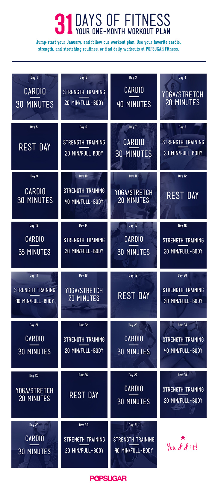 Workout Plan For a Month | POPSUGAR Fitness