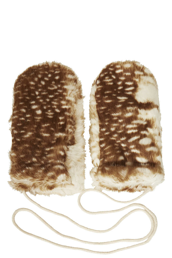 Topshop Fur Mittens Topshop Fur Mittens