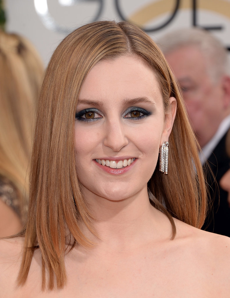 Slick strands balanced Laura Carmichael's statement metallic blue eye shadow.
Slick strands balanced Laura Carmichael's statement metallic blue eye shadow.