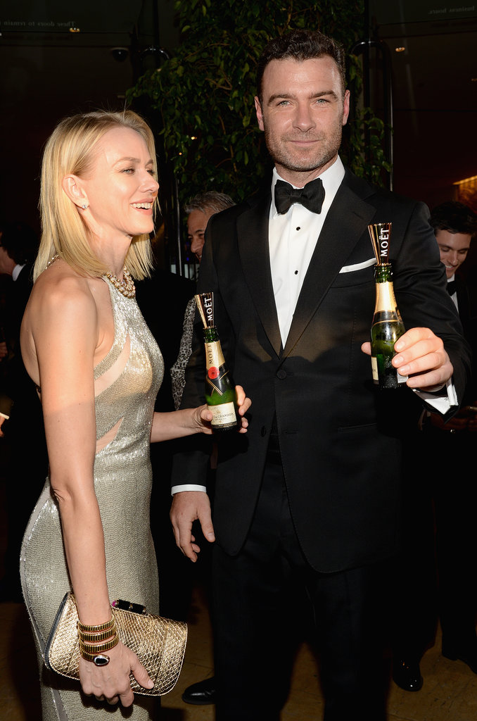 Naomi Watts and Liev Schreiber popped minibottles of Moët & Chandon before the show.
Naomi Watts and Liev Schreiber popped minibottles of Moët & Chandon before the show.