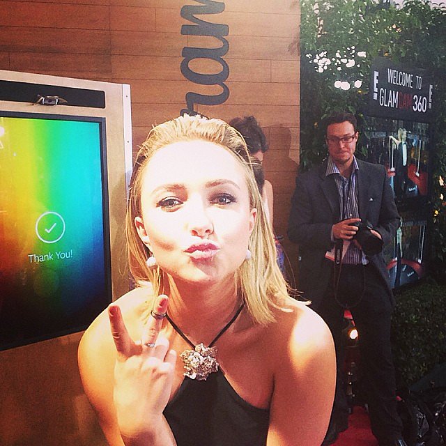 Hayden Panettiere shared a kissy face at the Golden Globes.
Source: Instagram user goldenglobes
Hayden Panettiere shared a kissy face at the Golden Globes.
Source: Instagram user goldenglobes