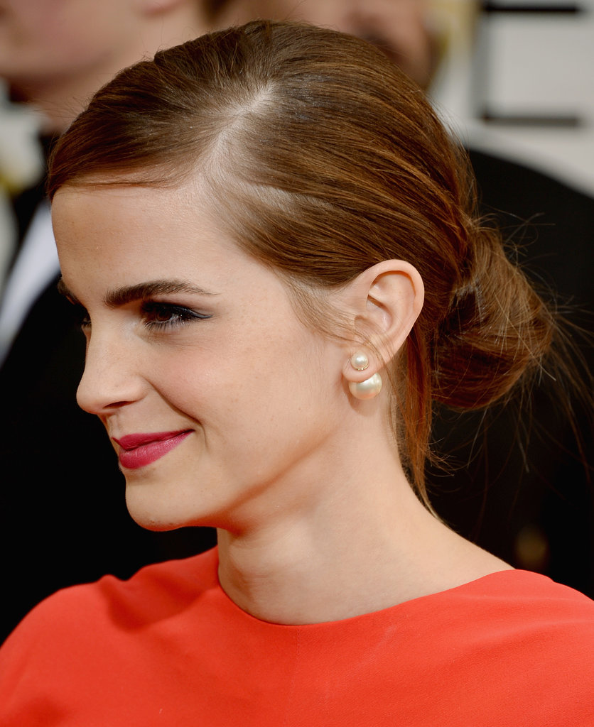 A side view of Watson's knotted bun.
A side view of Watson's knotted bun.
