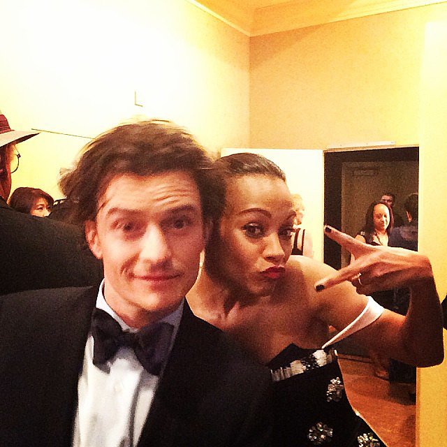 Presenters Zoe Saldana and Orlando Bloom posed backstage during the show.
Source: Instagram user goldenglobes
Presenters Zoe Saldana and Orlando Bloom posed backstage during the show.
Source: Instagram user goldenglobes