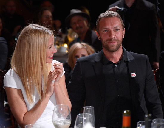 Gwyneth Paltrow clapped for her husband, Chris Martin, on Saturday at the Help Haiti Home bash. Gwyneth Paltrow clapped for her husband, Chris Martin, on Saturday at the Help Haiti Home bash.