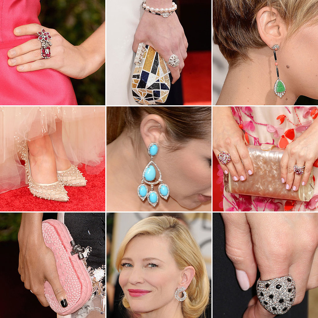 Golden Globes 2014 Shoes and Jewelry on Red Carpet Golden Globes 2014 Shoes and Jewelry on Red Carpet