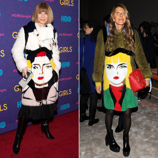 Anna Wintour and Anna Dello Russo Wear Prada Face Coat Anna Wintour and Anna Dello Russo Wear Prada Face Coat