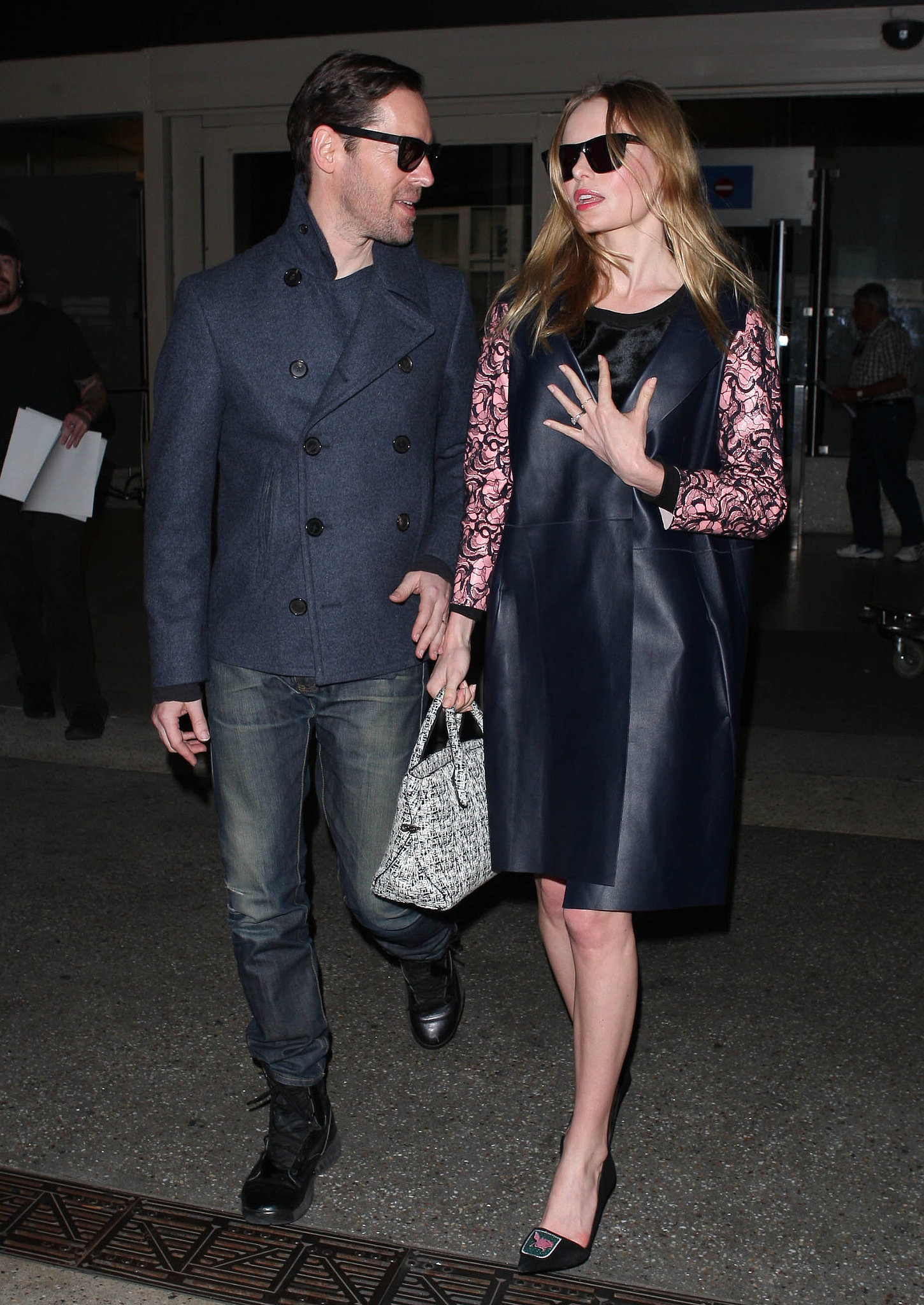 Kate Bosworth And Her Husband Michael Polish Walked Through Lax Cant Miss Celebrity Pics