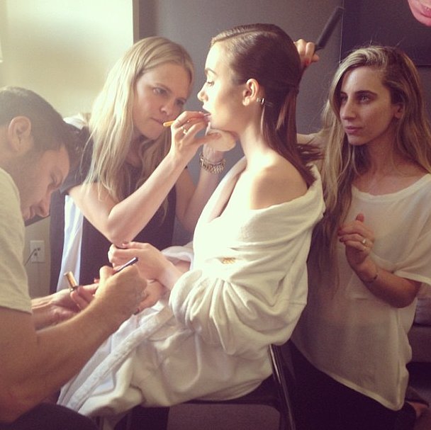 Lily Collins and Kayleen McAdams Lily Collins and Kayleen McAdams
