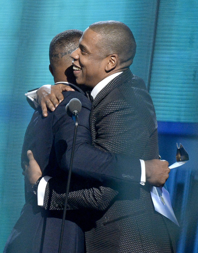 Jay Z hugged Jamie Foxx before accepting his award.
Jay Z hugged Jamie Foxx before accepting his award.
