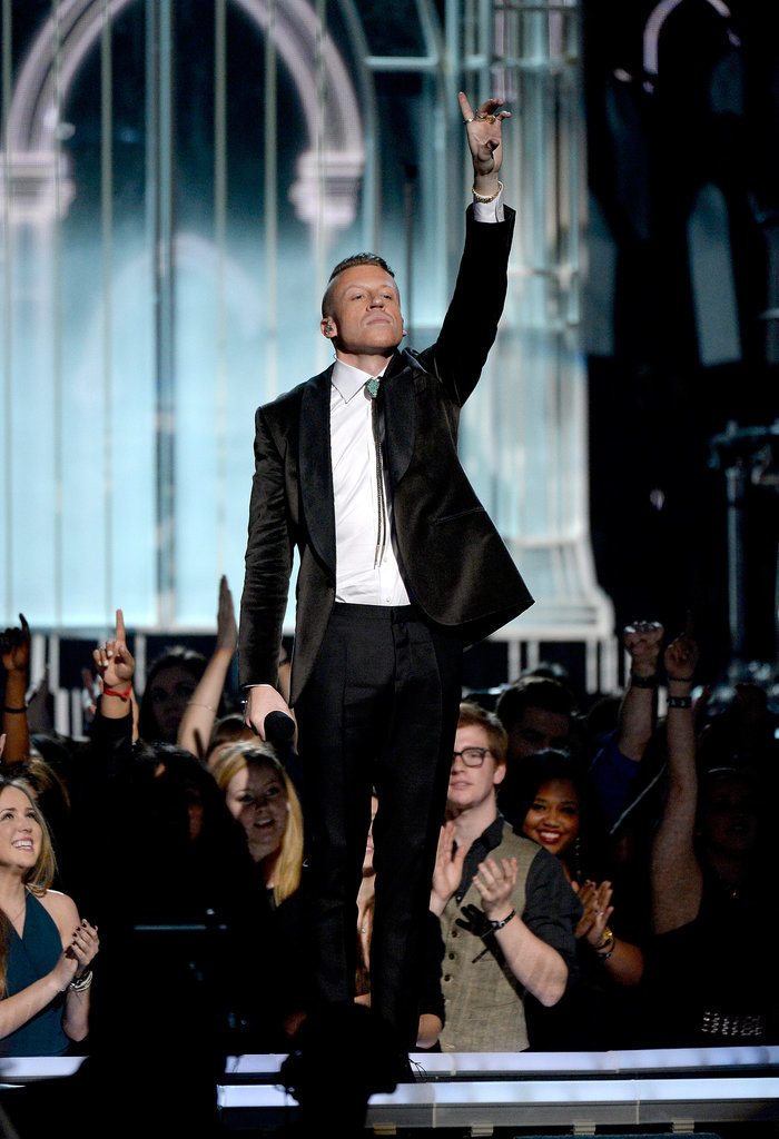 Macklemore performed toward the end of the show.
Macklemore performed toward the end of the show.