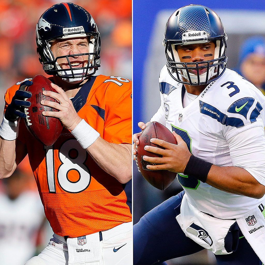 Peyton Manning vs. Russell Wilson — Which Hot QB Gets Your Pick? Peyton Manning vs. Russell Wilson — Which Hot QB Gets Your Pick?