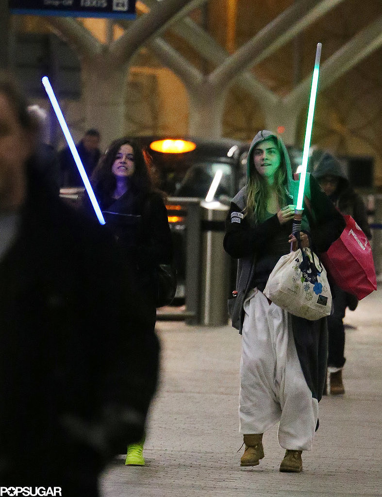 For Some Reason, Cara and Michelle Bring Lightsabers to London For Some Reason, Cara and Michelle Bring Lightsabers to London