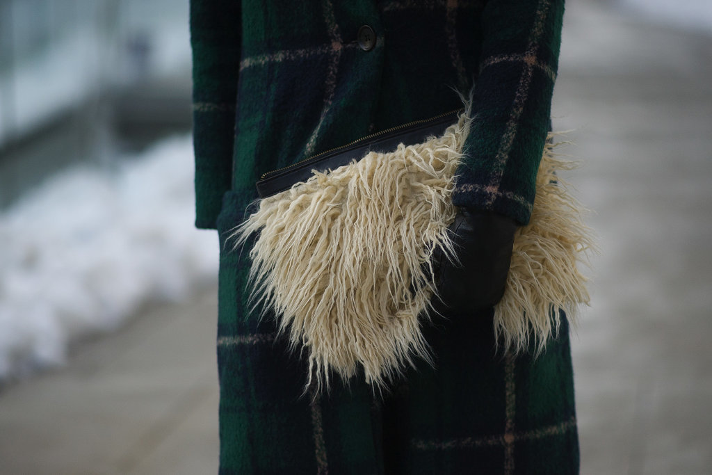 So clutch: this fuzzy carryall.
So clutch: this fuzzy carryall.
