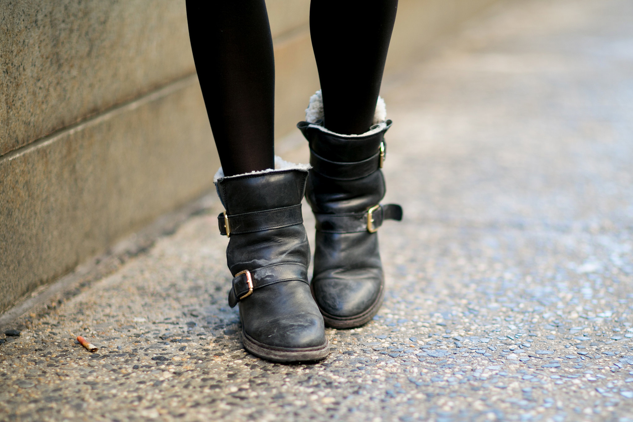Biker boots are a total Fashion Week go-to with good reason — they're as cool as they are practical. 
