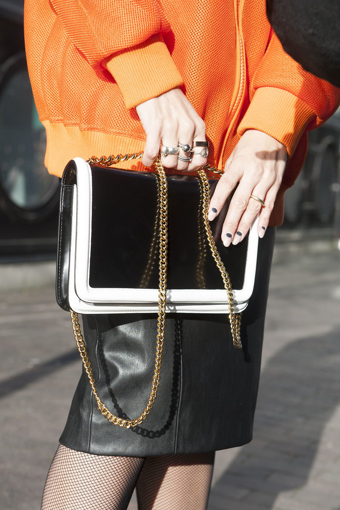 Even her nails make a statement.
Even her nails make a statement.