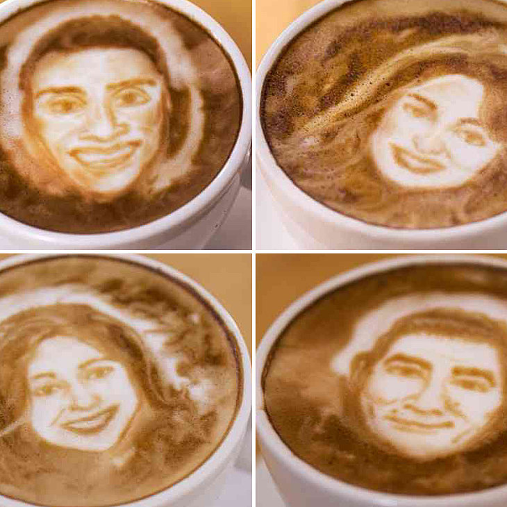 Celebrity Chef Portraits on Latte Foam Celebrity Chef Portraits on Latte Foam